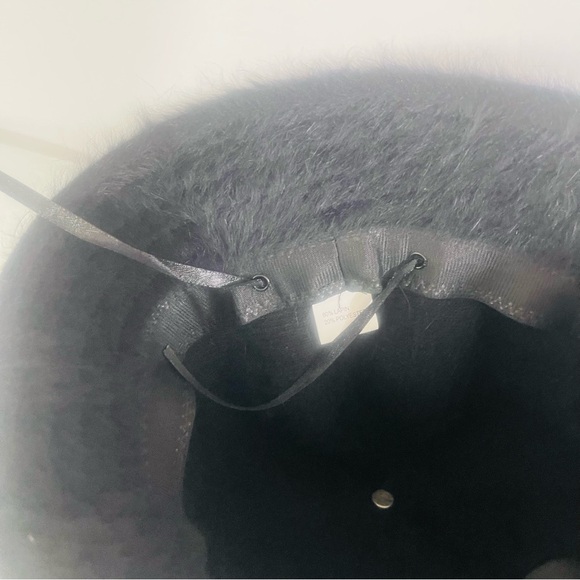 Black Fur Bucket Hat - Picture 4 of 10